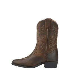 Kid's Heritage Western Boot - Distressed Brown -Equestrian Supplies 10001825 side