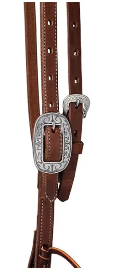 Synergy® Latigo Leather Lined Headstall - Russet