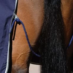 Weatherbeeta Cotton Show Sheet II - Blue With Grey And White -Equestrian Supplies 10077640 D