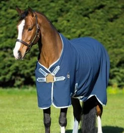 Rambo® Helix Sheet With New Disc Front Closure (No Fill) -Equestrian Supplies 10095 NAVYSILVER l