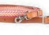 Waxed Laced Roping Reins - Pink