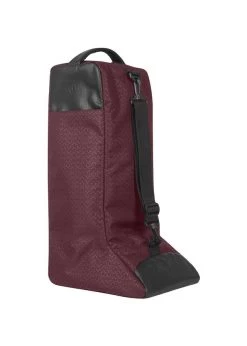 Equestrian Boot Bag - Burgundy Chevron Bits
