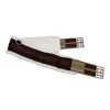 Horse Fare Fleece Lined Nylon Girth - Brown/White