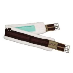 Horse Fare NanoSilver Brown Nylon Fleece Girth - Dark Brown