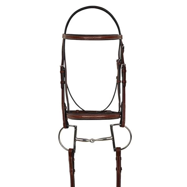 Fancy Square Raised Bridle With Fancy Raised Lace Reins - Oakbark 1 Fancy Square Raised Bridle With Fancy Raised Lace Reins - Oakbark