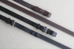 Pebble Grip Reins With Pin Ends - Australian Nut