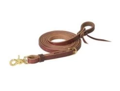 Oiled Canyon Rose Heavy Harness Roper Reins - 5/8X8FT