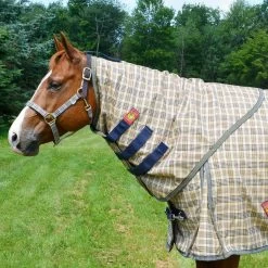 5/A Baker Neck Cover For Turnout - Tan Plaid