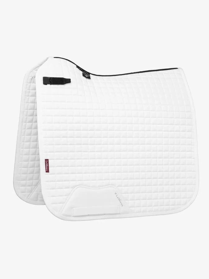 Lemieux Cotton Dressage Square Pad - WHITE 1 Lemieux Cotton Dressage Square Pad - WHITE