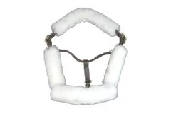 4pc Sheepskin Halter Set - Pony- White