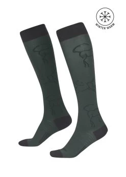 Kids Winter Whinnies Wool Socks - SPRUCE