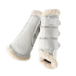 Mesh Fur Boots - Pear Grey
