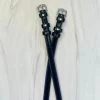 Showstopper Austrian Crystal Spur Strap - Black