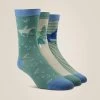 Charm Crew Socks - Purity Arctic Horses