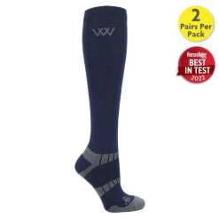 Woof Wear Bamboo Riding Sock - Long -Equestrian Supplies 2651 NAVYGREY l