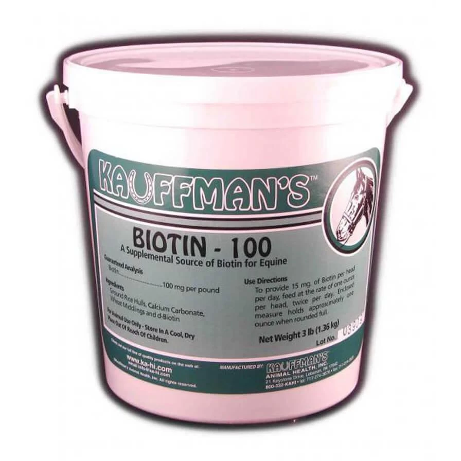 Kauffman's Biotin 100 - 3lb - 3LB 1 Kauffman's Biotin 100 - 3lb - 3LB