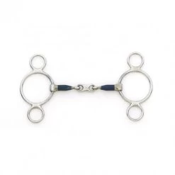 Centaur® Blue Steel 2 Ring French Link Gag - 5