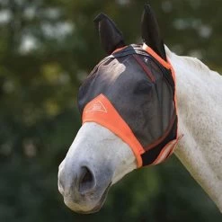 Shires Fine Mesh Fly Mask With Ears - Black