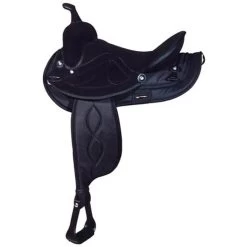 Big Horn Synthetic Suede Trail Saddle - Black
