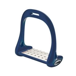 Lorenzini Titanium 2-Piece Jumping Stirrups - Matte Blue