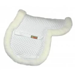 Fleeceworks Classic Original Sheepskin Close Contact Pad With Full Trim - White