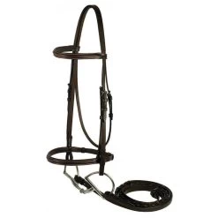 Gatsby Fancy Stitched Raised Bridle - Havana