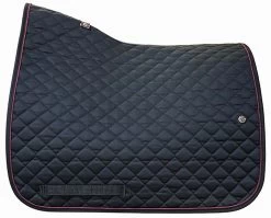 Ogilvy Dressage Baby Pad With Piping - Black/Burgundy/Black