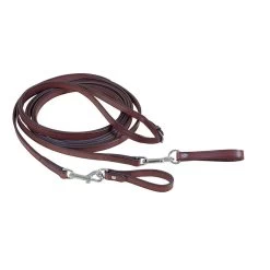 Long Leather Draw Reins - Havana