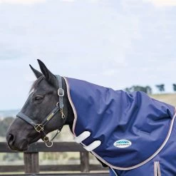 Weatherbeeta ComFiTec Essential Neck Rug - Navy/Silver/Red