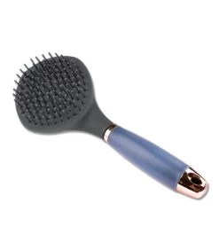 Waldhausen Long Hairbrush With Gel Handle - Black/Rose Gold