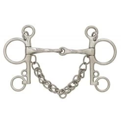 Stainless Steel Slow Twist Joint Mouth Pelham