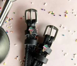 Ice Cream Cone Spur Straps - Black