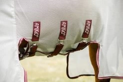 Amigo Bug Buster Vamoose With No Fly Zone - Silver And Burgundy -Equestrian Supplies AFRR3V BELLY