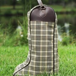 Baker Tall Boot Bag - Baker Plaid -Equestrian Supplies Boot Bag left