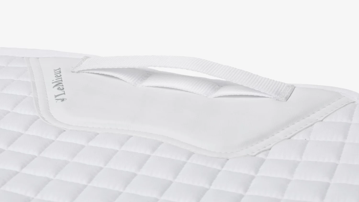Lemieux Cotton Dressage Square Pad - WHITE 3 Lemieux Cotton Dressage Square Pad - WHITE - Image 3