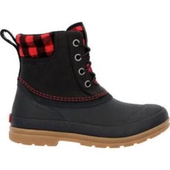 Women's Originals Leather Duck Boot - Black With Buffalo Plaid -Equestrian Supplies ODLW G