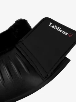 Lemieux Rubber Bell Boots With Fleece - Black -Equestrian Supplies RBBF D