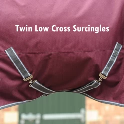 Weatherbeeta ComfiTec Plus Dynamic II Detach-A-Neck Lite- Maroon, Grey And White -Equestrian Supplies SURC1