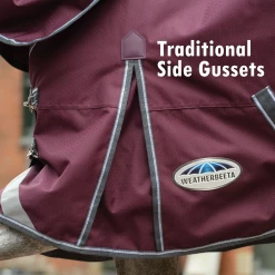 Weatherbeeta ComfiTec Plus Dynamic II Detach-A-Neck Lite- Maroon, Grey And White -Equestrian Supplies TSG1