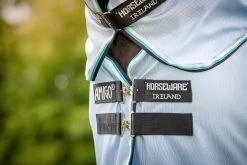 Amigo Bug Rug - White With Black And Azure -Equestrian Supplies afrr70 E