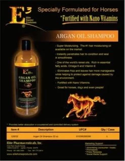 E3 Argan Oil Shampoo - Quart